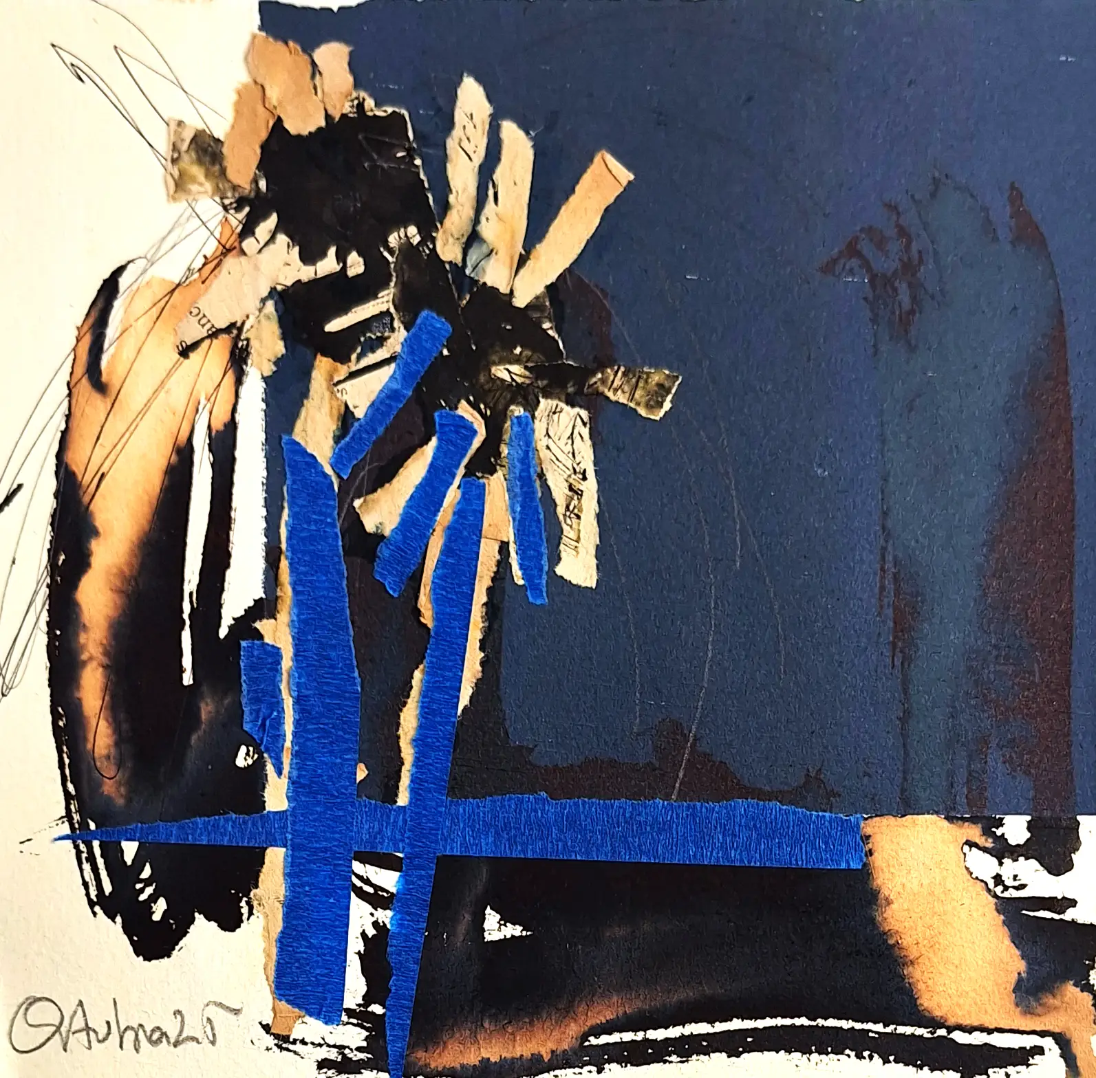 Fragmentos del tiempo: Collage y Tinta China nº16