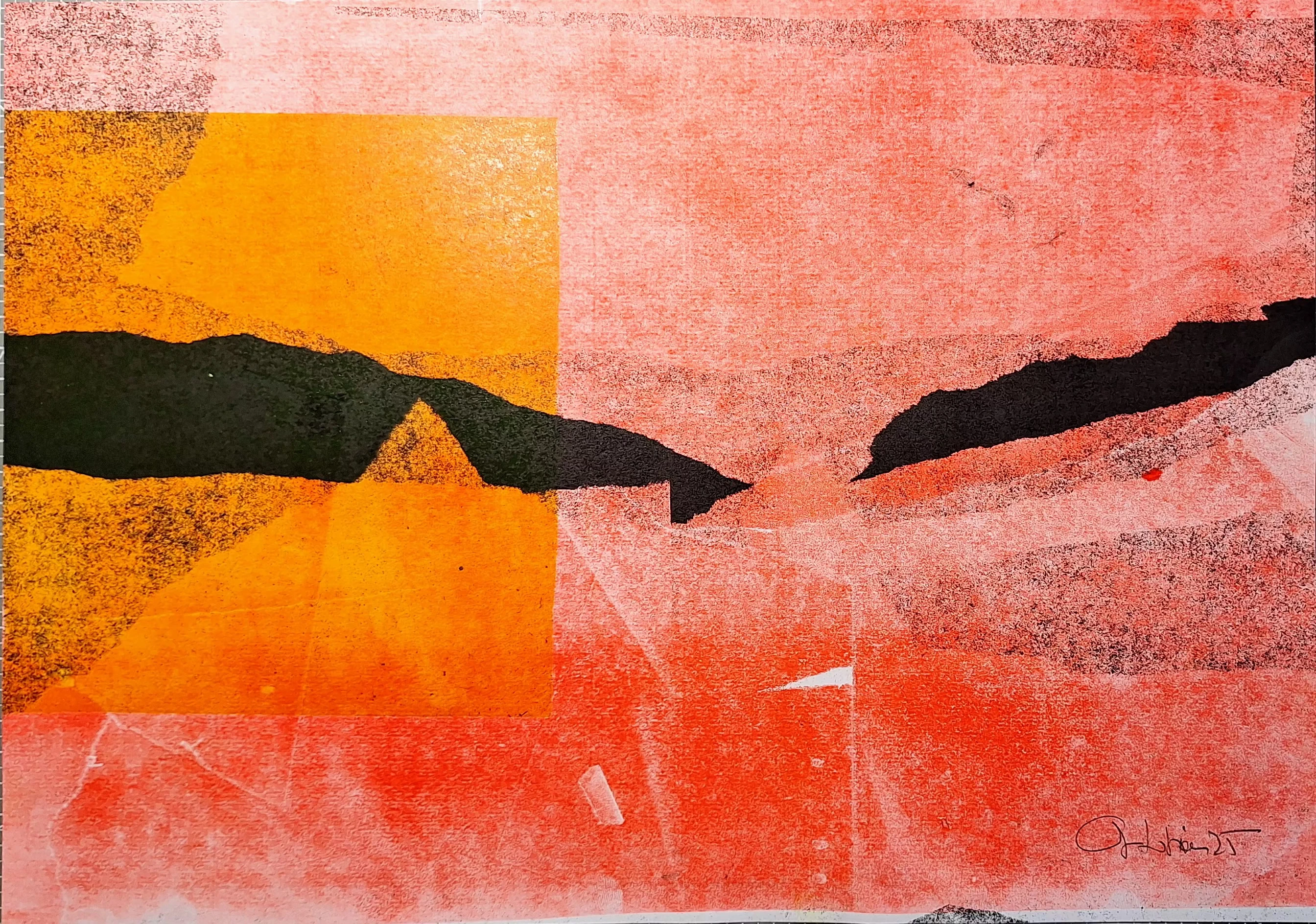 grabado fluorescente original sobre papel grabado fluorescente original sobre papel