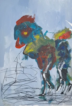 Caballo abstracto pintura al óleo moderna